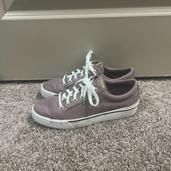 Womens Sz 9.5 Mauve & White Keds Jump Kick Duo Low Top Sneakers - Picture 4 of 9
